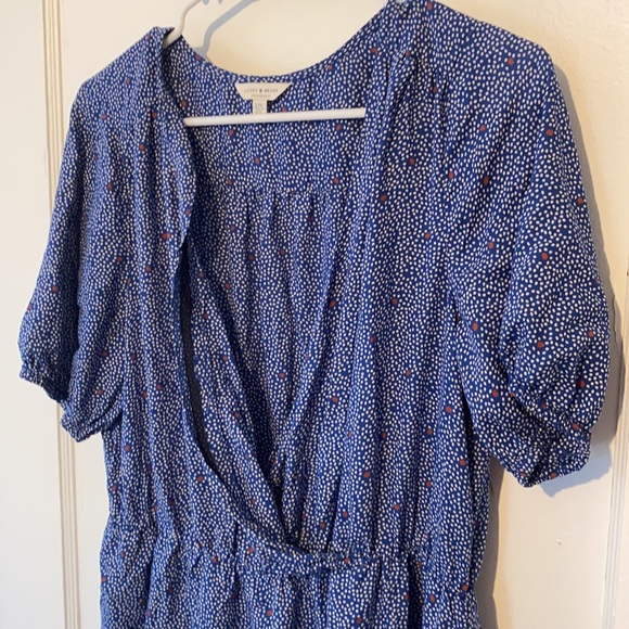 Lucky Brand polka dot wrap dress short sleeve - Picture 3 of 11